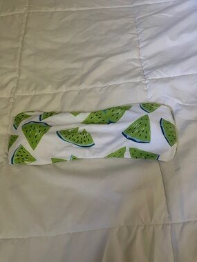 White and Green Watermelon Print bikini top. NWOT